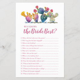 花嫁ゲームを知っている水色のサボテン最高の チラシ