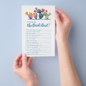 花嫁ゲームを知っている水色のサボテン最高の チラシ (ハンドル)