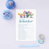 花嫁ゲームを知っている水色のサボテン最高の チラシ (シングル)