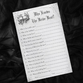 花嫁ゲームを知るハロウィン最高のブライダルシャワー