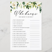 花嫁ゲームを知る白い冬の最高の花 (正面)