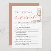 花嫁ゲームを知る真珠とプロセ最高のコ 招待状 (正面/裏面)