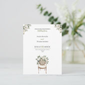 花嫁ゴールデンホワイトローゼシック結婚式招待状 招待状 (スタンド正面)