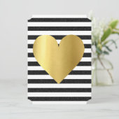 花嫁サマーラブーブラック&金ゴールドソイリーローンパーティー 招待状 (スタンド正面)