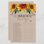 花嫁サンフラワーLGBTQの知識は？ (正面/裏面)