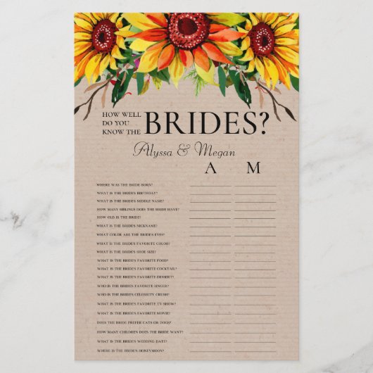 花嫁サンフラワーLGBTQの知識は？ (正面)