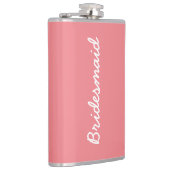 花嫁サーモンピンク結婚のブライダルギフトの好意 フラスク (右)
