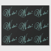 花嫁ザハッピーカップル私たちはお祝い ラッピングペーパー (フラット)