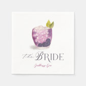 花嫁シグネチャーカクテルウォーター結婚カラーの飲み物 スタンダードカクテルナプキン (正面)