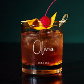 花嫁シック文字モノグラム結婚ズ ウイスキーグラス