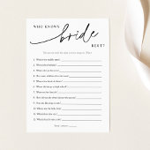 花嫁シャワーのゲームカー最高のドを知っているミニマリスト 招待状