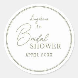 花嫁シャワーのシール。 ラウンドシール