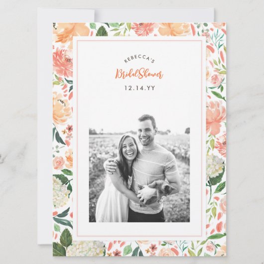 花嫁シャワーゲームについて彼は何と言った 招待状 (裏面)