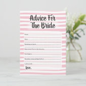花嫁シャワーゲームピンクホワイト用アドバイス アドバイスカード (スタンド正面)