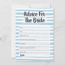 花嫁シャワーゲームブルーホワイト用アドバイス アドバイスカード