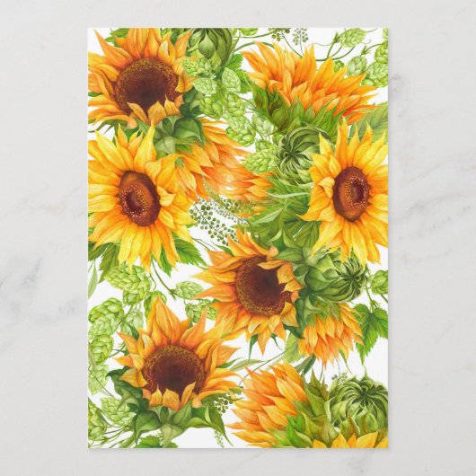 花嫁シャワーゲーム用ひまわりアドバイス アドバイスカード (裏面)