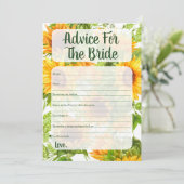 花嫁シャワーゲーム用ひまわりアドバイス アドバイスカード (スタンド正面)