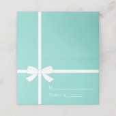 花嫁シャワーブライダルティール(緑がかった色)ブルーティーパーティー プレイスカード (外部開封)