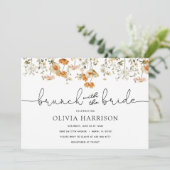 花嫁シャワー付きゴールデンワイルドフラワーブランチ 招待状 (スタンド正面)