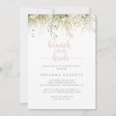 花嫁シャワー付きボホワイルドフラワーブランチ 招待状 (正面)