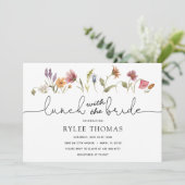花嫁シャワー付きワイルドフラワーランチ招待状 招待状 (スタンド正面)