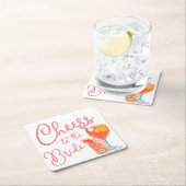 花嫁シャワー応援 スクエアペーパーコースター (インサイチュ)