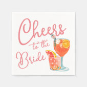 花嫁シャワー応援 スタンダードカクテルナプキン (正面)