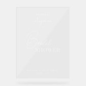 花嫁シャワー用のアクリルサイン。 アクリルサイン (正面)