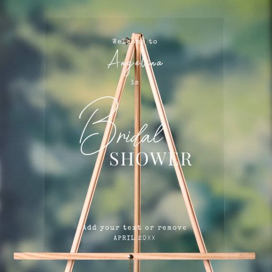 花嫁シャワー用のアクリルサイン。 アクリルサイン (ニュートラル)