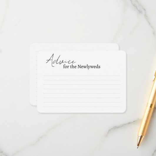 花嫁シャワー用のエンクロージャカードアドバイス。 エンクロージャーカード (正面/裏面インサイチュ)