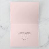 花嫁シャワー用のフラットサンキューカード。 サンキューカード (内部)