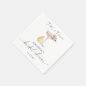 花嫁シャワー - Petals & Prosecco スタンダードカクテルナプキン (角)