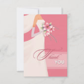 花嫁シルエットサンキューブライダルシャワーカード サンキューカード (正面)