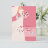 花嫁シルエットサンキューブライダルシャワーカード サンキューカード (スタンド正面)