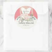 花嫁シルエットブライダルシャワー ラウンドシール (バッグ)