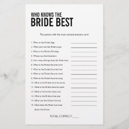 花嫁シンプルブライダルシャワーゲームを知っている人