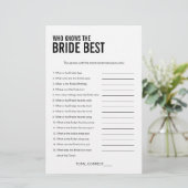 花嫁シンプルブライダルシャワーゲームを知っている人 (スタンド正面)