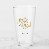 花嫁スクリプトタイポグラフィ/名前/金ゴールドの父 タンブラーグラス (正面)