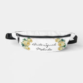 花嫁スクワッドイエローフローラかわいらし金ゴールドグリッター地域 ファニーパック (正面)