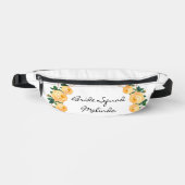 花嫁スクワッドオレンジフローラかわいらし金ゴールドグリッタージオ ファニーパック (正面)