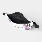 花嫁スクワッドパープルフローラかわいらし金ゴールドグリッター地域 ファニーパック (見開き)