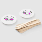 花嫁スクワッドピンクの黒いグーグルのハート花嫁メイド ハンドファン (組立なし)