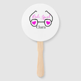 花嫁スクワッドピンクの黒いグーグルのハート花嫁メイド ハンドファン