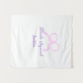 花嫁スクワッドピンクグリッターのバウのスター花嫁メイドの名前 タペストリー (正面(横))