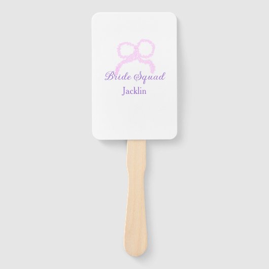 花嫁スクワッドピンクグリッターのバウのスター花嫁メイドの名前 ハンドファン (正面)