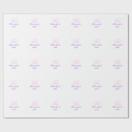 花嫁スクワッドピンクグリッターのバウのスター花嫁メイドの名前 ラッピングペーパー