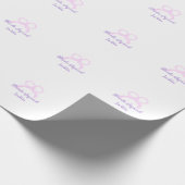 花嫁スクワッドピンクグリッターのバウのスター花嫁メイドの名前 ラッピングペーパー (角)