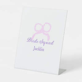 花嫁スクワッドピンクグリッターのバウのスター花嫁メイドの名前 台座サイン