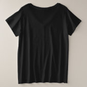 花嫁スクワッドプラスサイズVNeckフェイク金ゴールドスクリプト矢印 プラスサイズTシャツ (デザイン裏面)