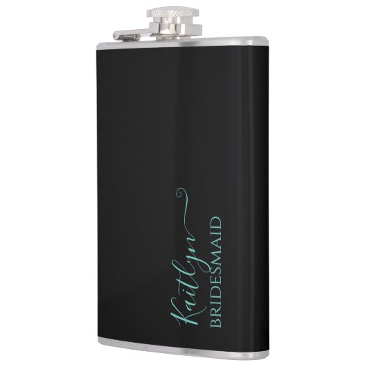 花嫁スタイリッシュモダンの贈り物 |パーソナライズされた | フラスク (左)